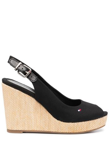 Tommy Hilfiger Elena slingback wedge sandals - Nero