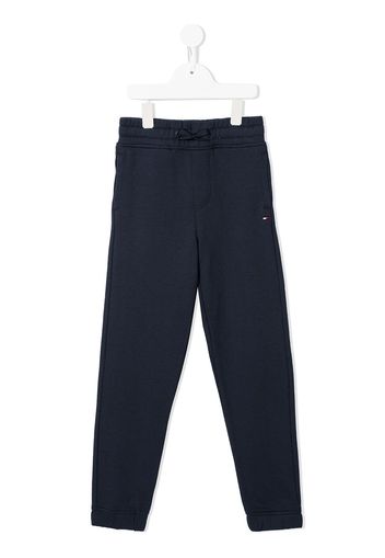 Tommy Hilfiger Junior drawstring cotton track pants - Blu