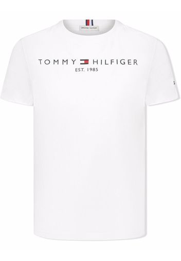 Tommy Hilfiger Junior TEEN logo-print organic cotton T-shirt - Bianco