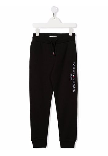 Tommy Hilfiger Junior Pantaloni sportivi con ricamo - Nero