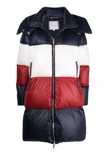 Tommy Hilfiger colour-block puffer coat - Blu