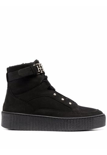 Tommy Hilfiger platform suede boots - Nero