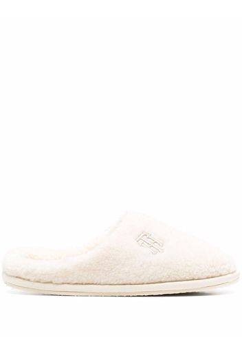 Tommy Hilfiger embroidered-logo slippers - Bianco