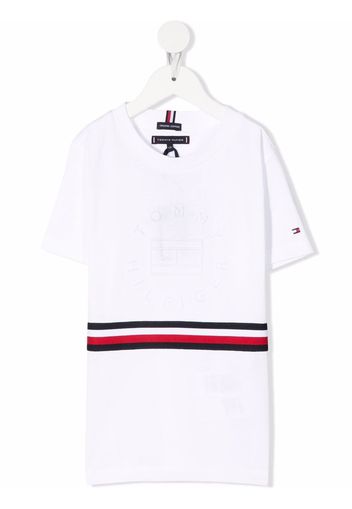 Tommy Hilfiger Junior stripe-print cotton T-Shirt - Bianco