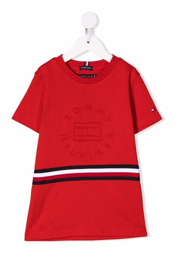 Tommy Hilfiger Junior logo embroidered T-shirt - Rosso