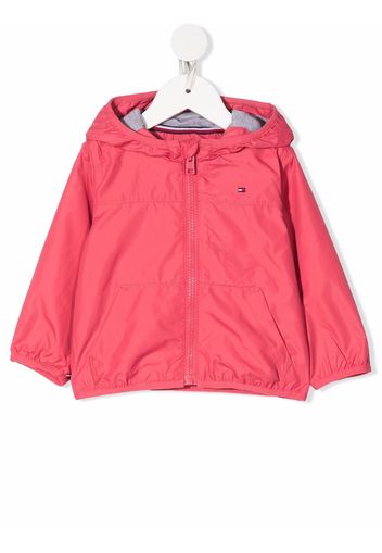 Tommy Hilfiger Junior rear logo-print jacket - Rosa