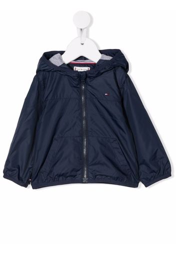 Tommy Hilfiger Junior rear logo-print jacket - Blu