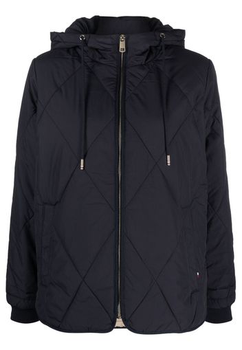 Tommy Hilfiger drawstring-hood padded jacket - Blu