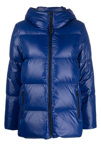 Tommy Hilfiger logo-hood padded jacket - Blu