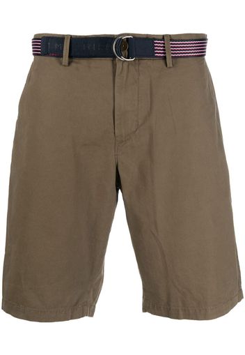 Tommy Hilfiger belted cotton shorts - Verde