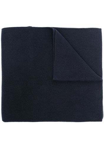 Tommy Hilfiger cotton logo-embroidered scarf - Blu