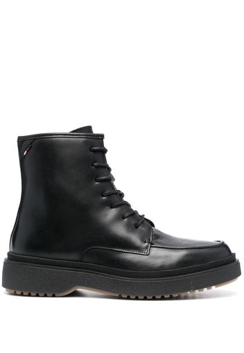 Tommy Hilfiger lace-up leather ankle boots - Nero