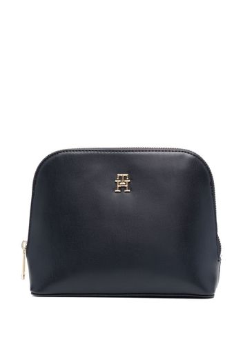 Tommy Hilfiger logo-plaque detail make-up bag - Nero