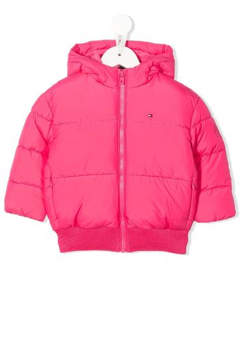 Tommy Hilfiger Junior Piumino con ricamo - Rosa