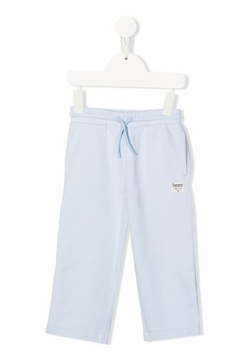 Tommy Hilfiger Junior logo-patch drawstring trousers - Blu