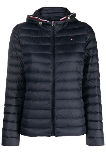 Tommy Hilfiger zipped hooded padded jacket - Blu