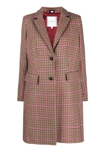 Tommy Hilfiger plaid-patterned single-breasted coat - Marrone