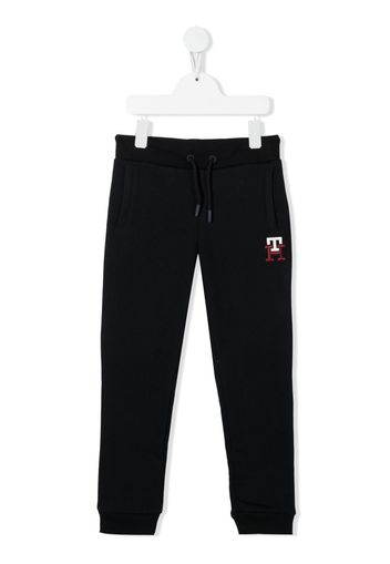 Tommy Hilfiger Junior logo-embroidered track pants - Blu