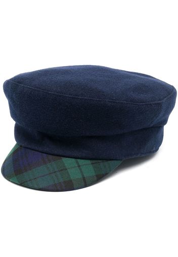 Tommy Hilfiger tartan baker-boy cap - Blu