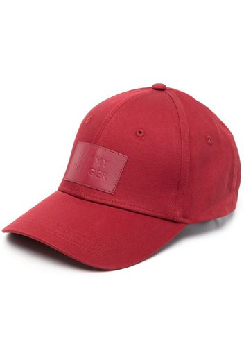 Tommy Hilfiger logo-appliquè organic cotton cap - Rosso