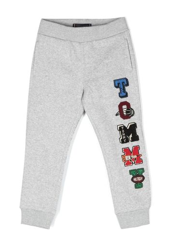 Tommy Hilfiger Junior logo-print track pants - Grigio