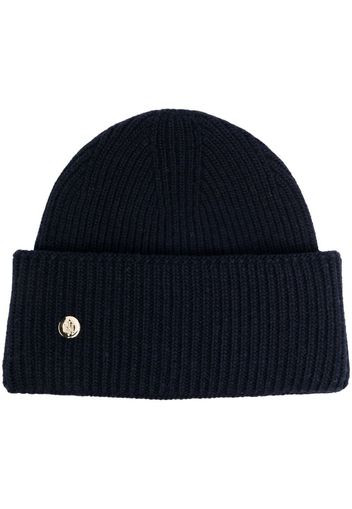 Tommy Hilfiger logo charm knitted beanie - Blu