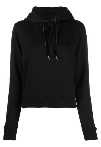 Tommy Hilfiger logo-embroidered long-sleeve hoodie - Nero