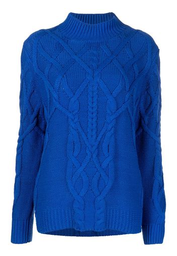 Tommy Hilfiger cable-knit high neck jumper - Blu