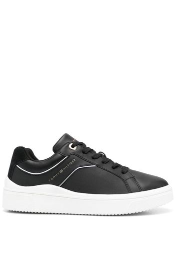 Tommy Hilfiger leather logo-print sneakers - Nero