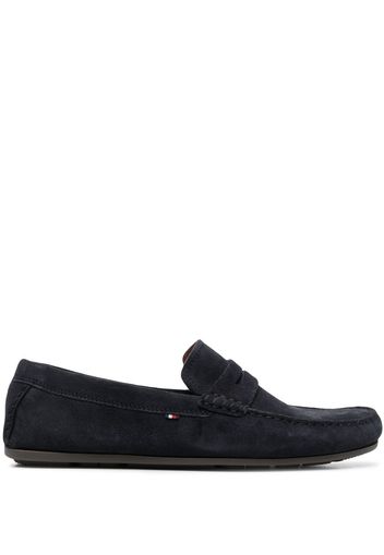 Tommy Hilfiger round-toe suede loafers - Blu