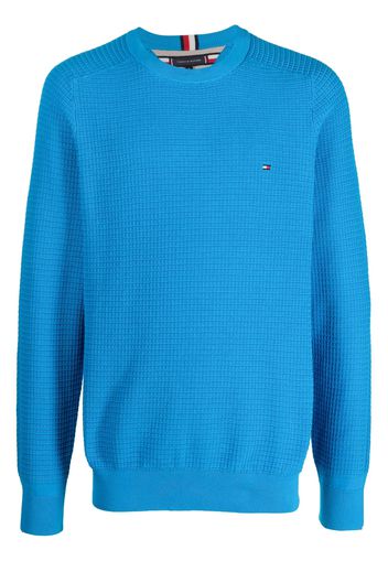 Tommy Hilfiger waffle-knit cotton jumper - Blu