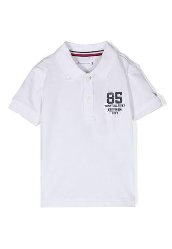 Tommy Hilfiger Junior logo-appliqué polo shirt - Bianco