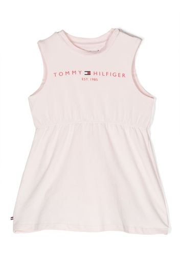 Tommy Hilfiger Junior logo-print sleeveless dress - Rosa