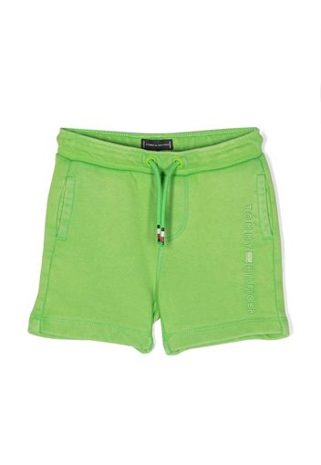 Tommy Hilfiger Junior embroidered-logo track shorts - Verde