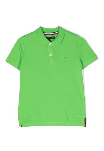 Tommy Hilfiger Junior chest embroidered-logo polo shirt - Verde