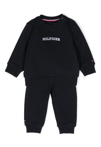 Tommy Hilfiger Junior Tuta sportiva con ricamo - Nero