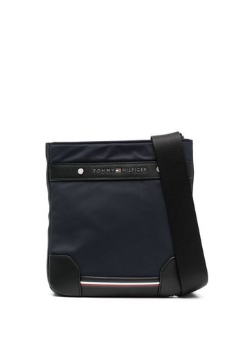 Tommy Hilfiger logo-lettering messenger bag - Blu