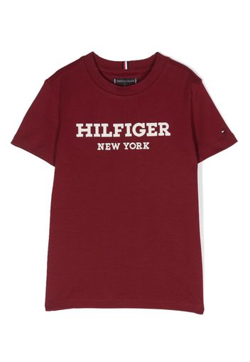 Tommy Hilfiger Junior logo-print cotton T-shirt - Rosso