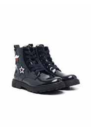 Tommy Hilfiger Junior Schnür lacquer boots - Blu