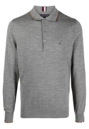 Tommy Hilfiger long-sleeved polo shirt - Grigio