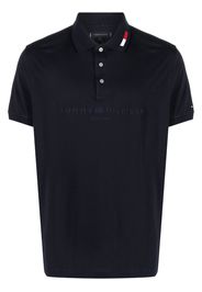 Tommy Hilfiger logo-print cotton polo shirt - Blu