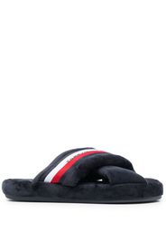 Tommy Hilfiger Slippers con design a incrocio - Blu