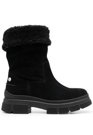 Tommy Hilfiger shearling lining suede boots - Nero