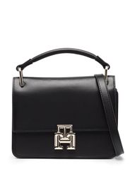 Tommy Hilfiger Borsa a tracolla con placca monogramma - Nero