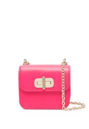 Tommy Hilfiger logo-lettering leather crossbody bag - Rosa