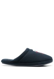 Tommy Hilfiger embroidered-logo slippers - Blu