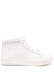 Tommy Hilfiger embossed-monogram high-top sneakers - Toni neutri