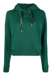 Tommy Hilfiger logo-embroidered long-sleeve hoodie - Verde