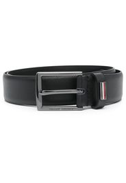 Tommy Hilfiger logo-plaque leather belt - Nero