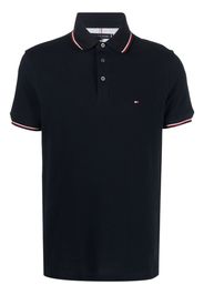 Tommy Hilfiger embroidered-logo detail polo shirt - Blu